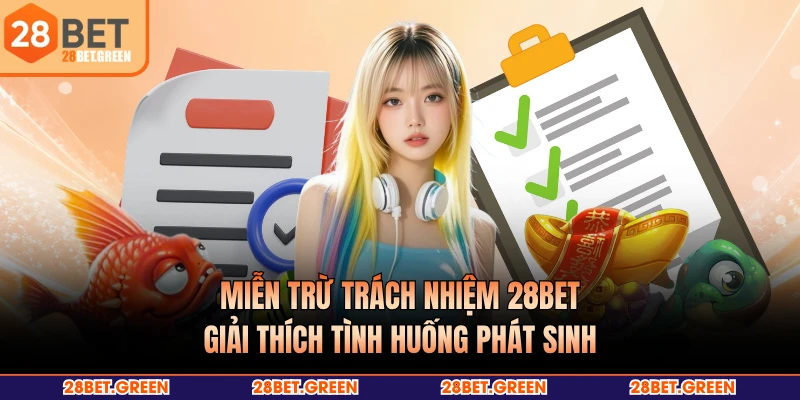 Miễn trừ trách nhiệm 28BET giải thích tình huống phát sinh