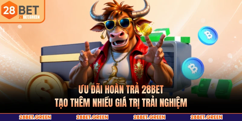Ưu đãi hoàn trả 28BET tạo thêm nhiều giá trị trải nghiệm